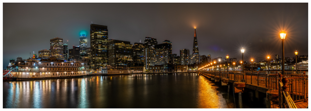 San Francisco downtown panorama from Pier 7