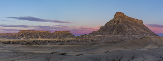 First light on Factory Butte