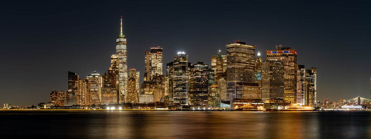 Lower Manhattan long exposure panorama