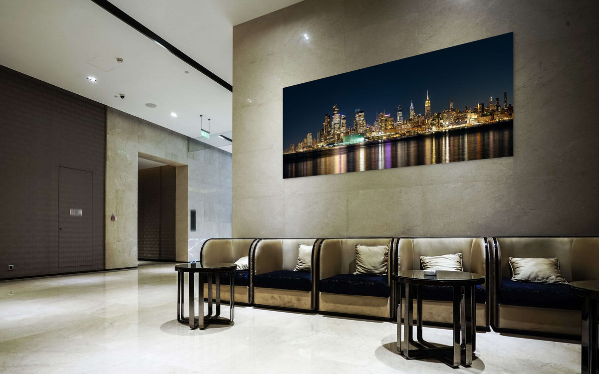 Vibrant Manhattan skyline from Jersey City under Acrylic glass